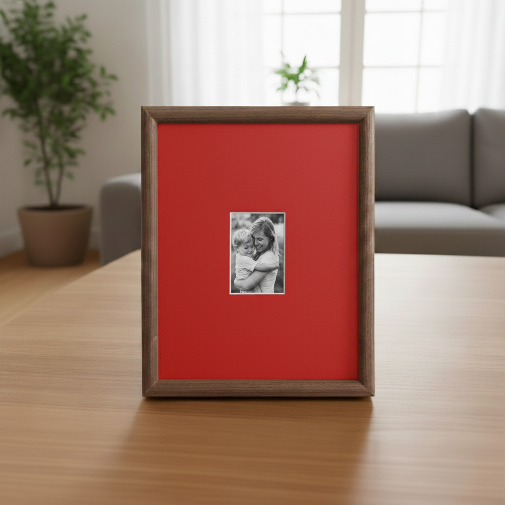 Wooden Photo Frame, Multi Color Frame, 10x10 Inches Frame, Custom Picture Frame, Mat Opening Frame, Natural Wood Wall Decor, Gift for Home