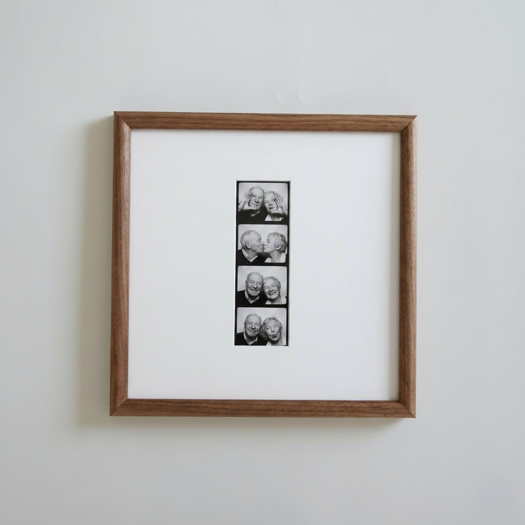 Photobooth Strip Picture Frame Square, Mid Century Retro Style Frame, Photo Strip Display, Vintage Home Decor, Minimalist Interior Accent