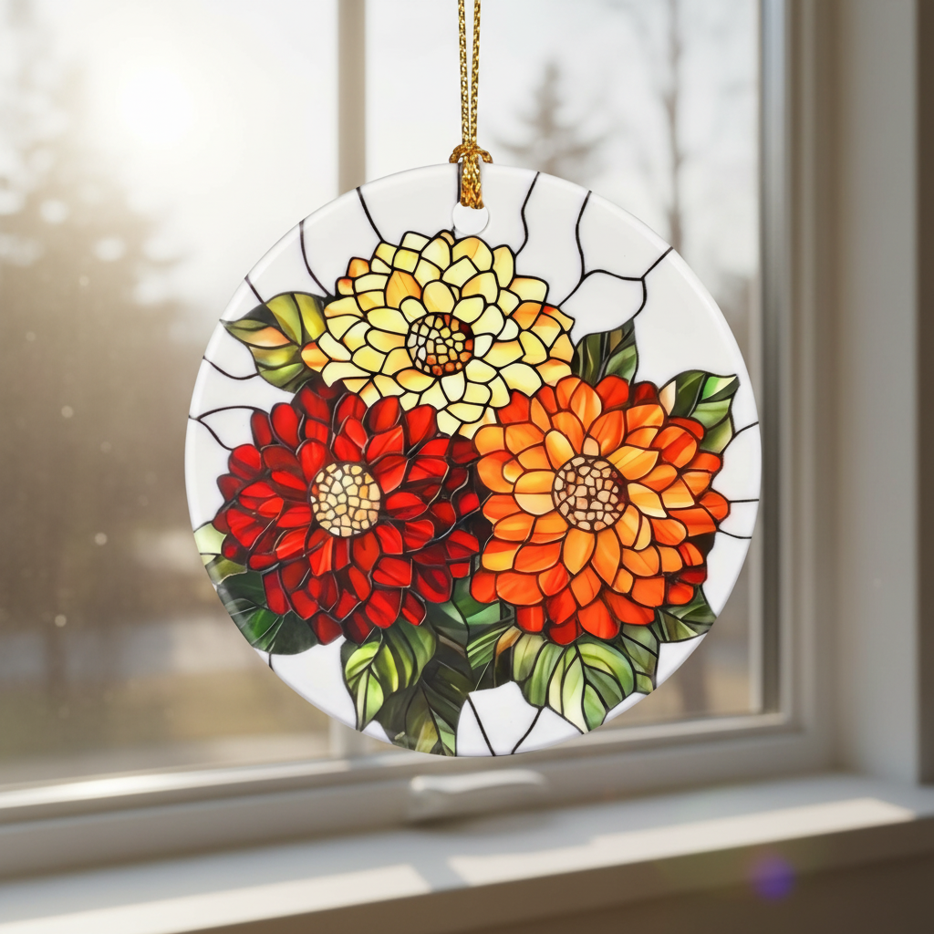 Birth Flower Christmas Ornament, Christmas Tree Ornaments, Keepsake Ornaments, Holiday Decor, Holiday