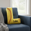 Personalized Sports Pillow, Custom Baseball Cushion with Name, Gift for Young Baseball Fans, Flat Print Decor