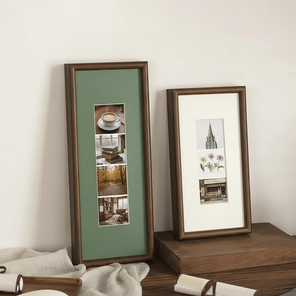 Solid Wood Calligraphy Frame, Wall-Mounted Custom Art Frame for Calligraphy, Paintings & Puzzle Artwork