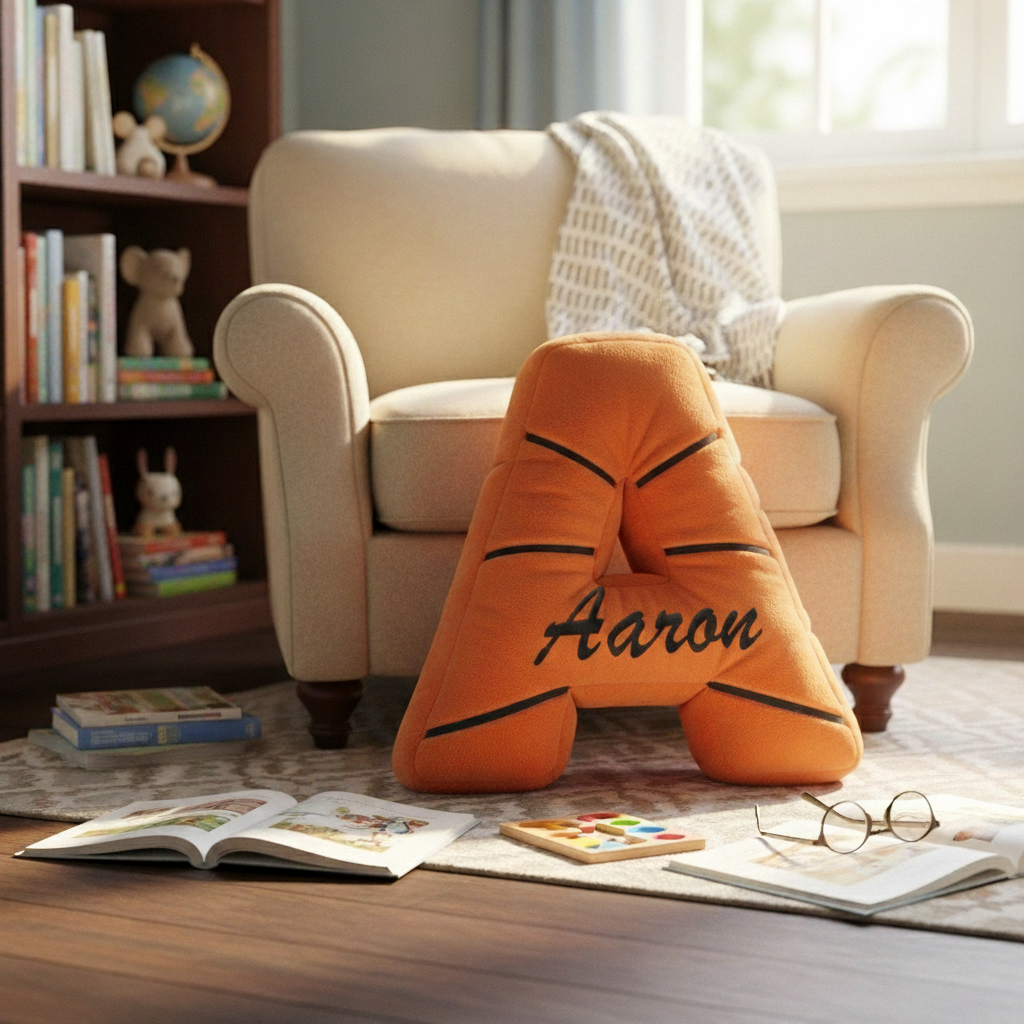Personalized Baseball Pillow, Custom Name Sports Cushion, Gift for Baseball Fans, Kids Room Decor, Flat Printed Design