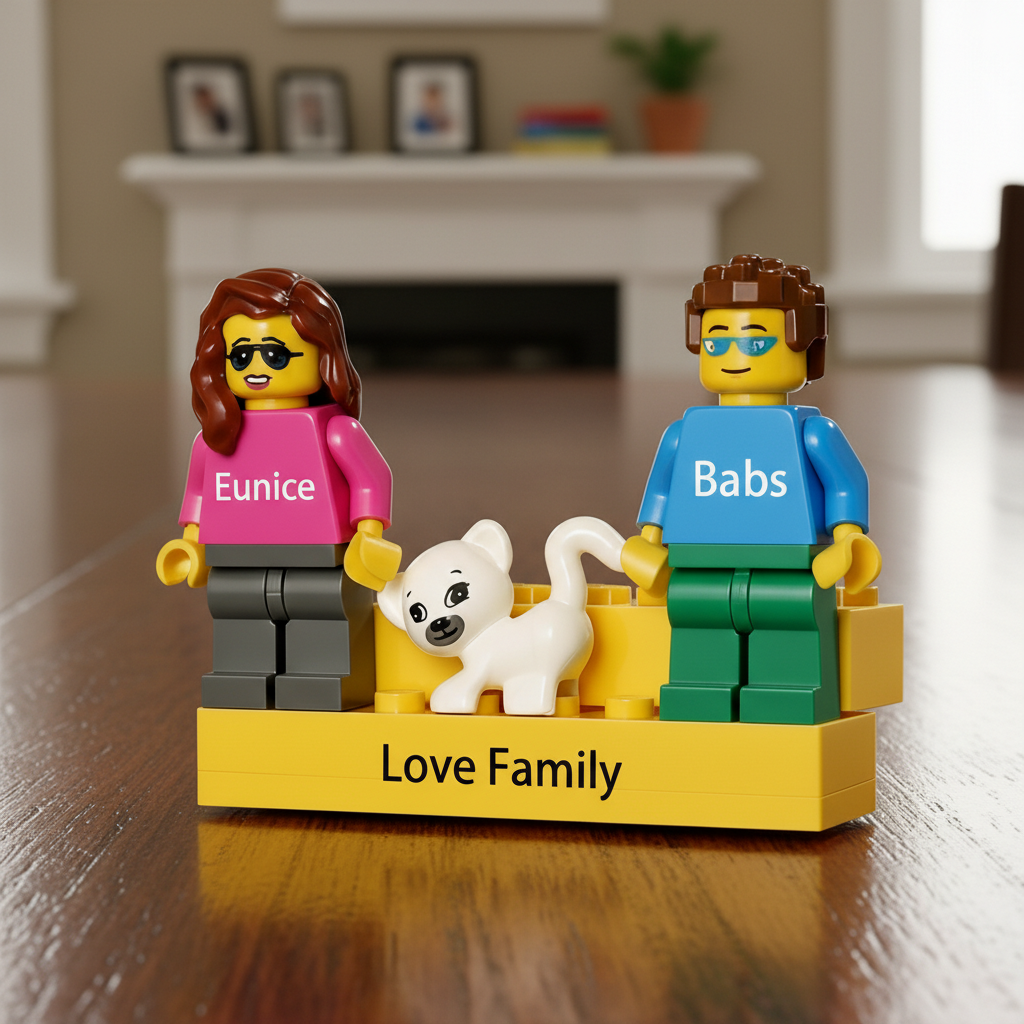 Personalized Couple Mini Figures | Custom Building Block Figurine Set | Valentine's, Wedding, Anniversary Gift