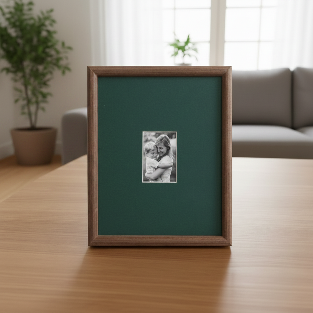 Wooden Photo Frame, Multi Color Frame, 10x10 Inches Frame, Custom Picture Frame, Mat Opening Frame, Natural Wood Wall Decor, Gift for Home