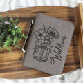 Personalized Bible Cover with Flowers and Custom Name, Floral Leather Scripture Case, Christian Gift for Women, Custom Bible Protector