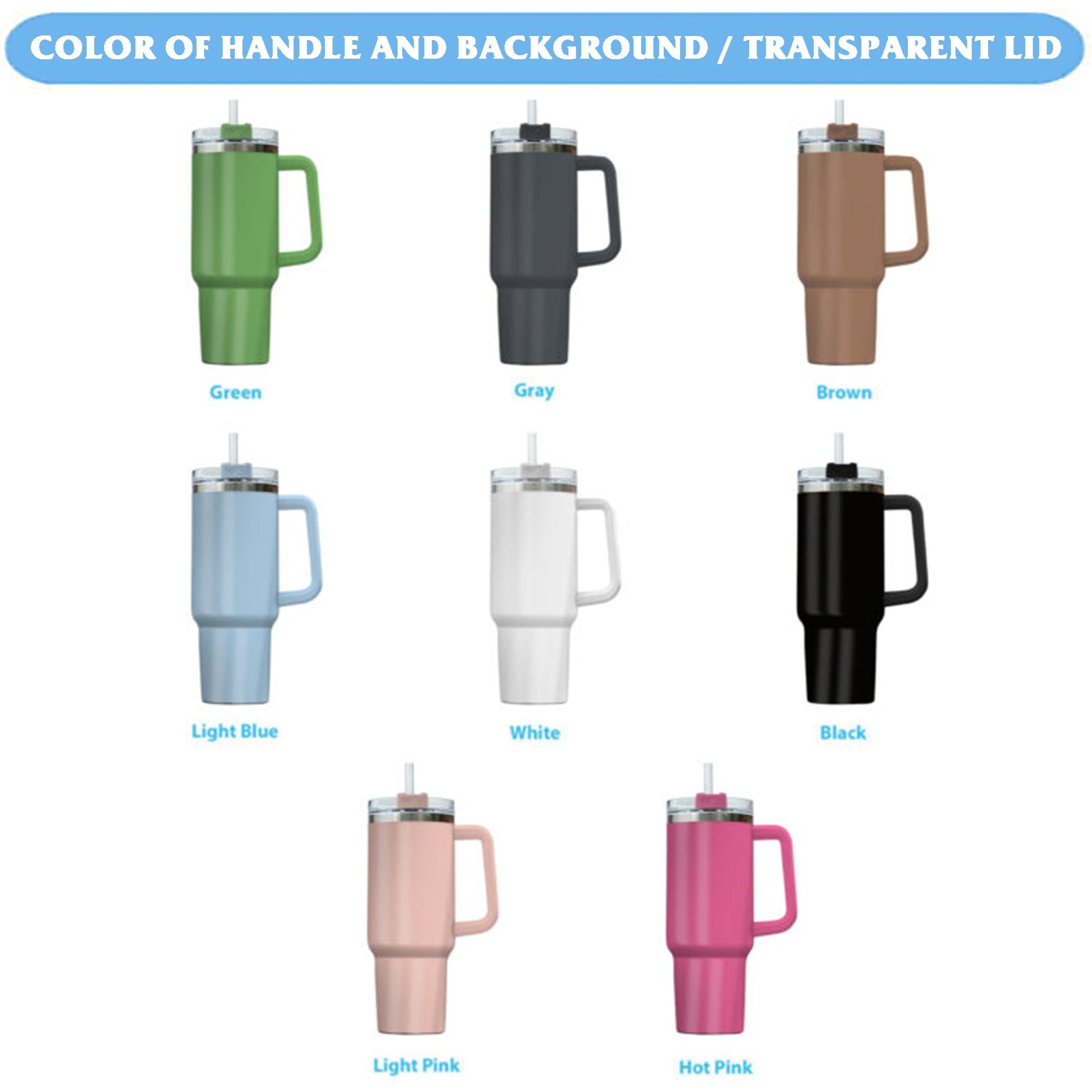 Personalized Flowers With Name Tumbler 40oz, Stainless Steel Tumblers With Straw Handle, Custom Design Tumbler, Birthday Gift