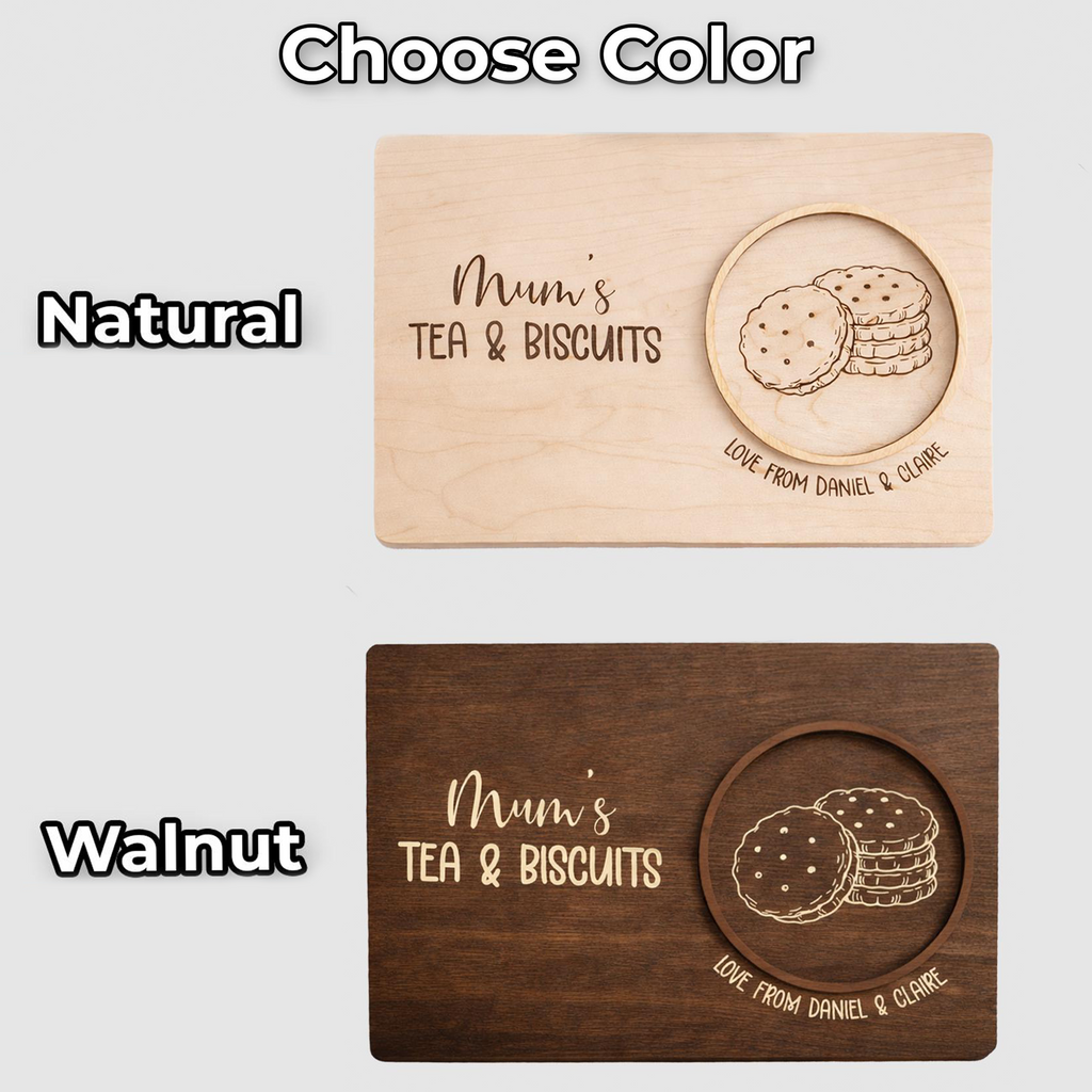 Mum Gift,personalized Tea & Biscuits Tray for Grandma,nanny,nana,nonna,granny,mother's Day Birthday Gift for Mom,mug Coaster Snack Board