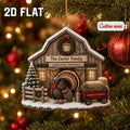 Personalized Turkey Farm Ornament, Custom Family Name Christmas Ornament, Homestead Holiday Decor, Wooden Farmer and Poultry Lover Gift	COPETAL38