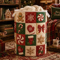 Christmas Quilted Laundry Basket, Christmas Hamper, Holiday Storage Basket, Xmas Laundry Room Decor, Blanket Organizer, Rustic Xmas Decor, Christmas Decor	LBPETAL179