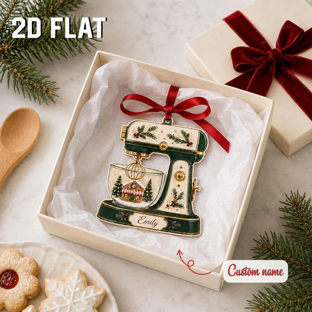 Personalized Baker Christmas Ornament, Custom Name Stand Mixer Wooden Keepsake, Baking Lover Gift, Kitchen Holiday Decor 2026	COPETAL44