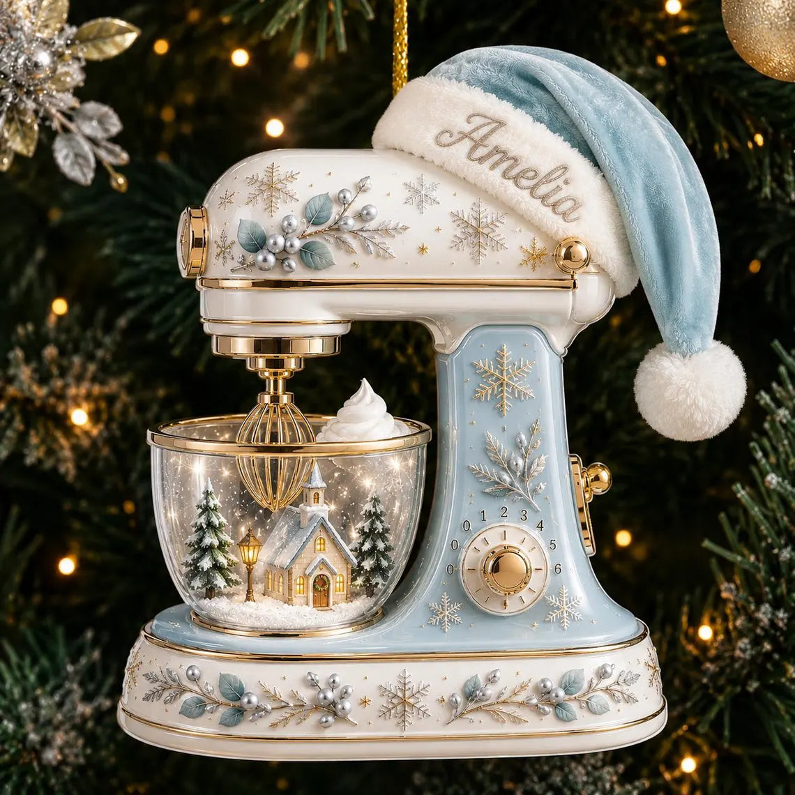 Personalized Baking Mixer Acrylic Ornament 2026, Custom Name Christmas Ornament, Kitchen Mixer Keepsake, Baking Gift For Bakers COPETAL58