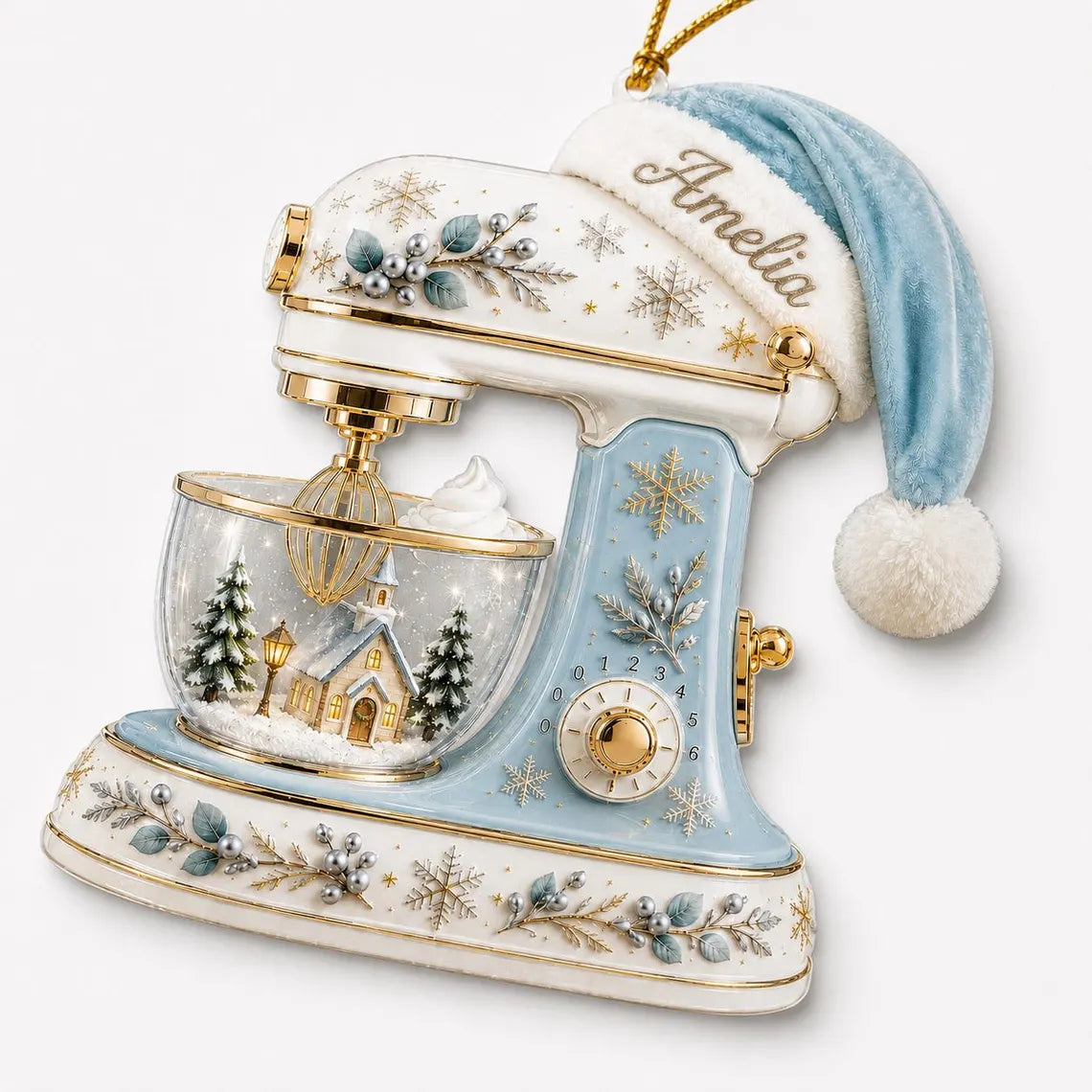 Personalized Baking Mixer Acrylic Ornament 2026, Custom Name Christmas Ornament, Kitchen Mixer Keepsake, Baking Gift For Bakers COPETAL58