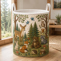 Woodland Laundry Basket, Nursery Storage Basket, Toy Storage Bin, Kids Room Decor, Baby Shower Gift, Quilted Laundry Hamper	LBPETAL183
