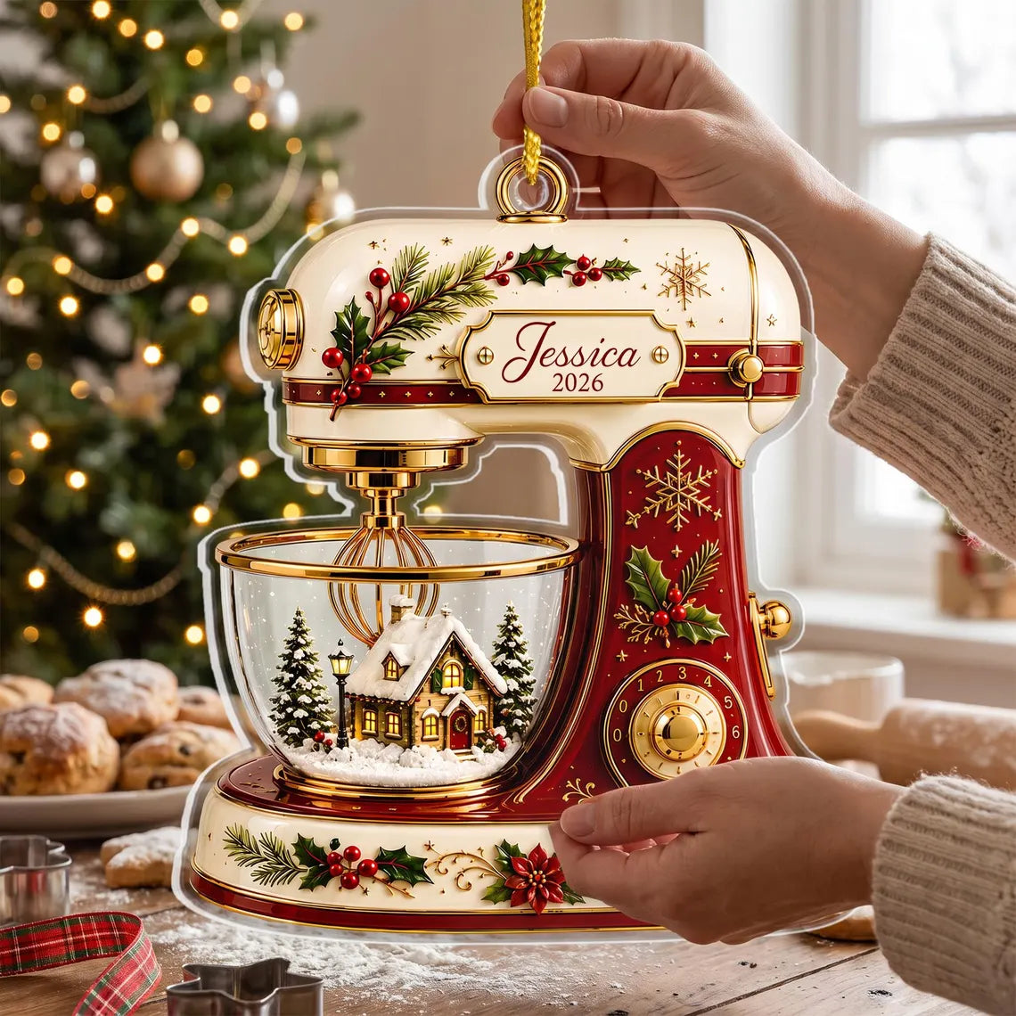 Personalized Baking Mixer Acrylic Ornament, Custom Name Christmas Keepsake (2026)