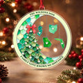 Personalized Family Love Knows No Distance Christmas Decor Acrylic Custom Shape Ornament COPETAL61