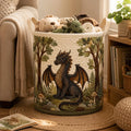 Quilted Dragon Laundry Basket, Fantasy Forest Storage Bin	LBPETAL161