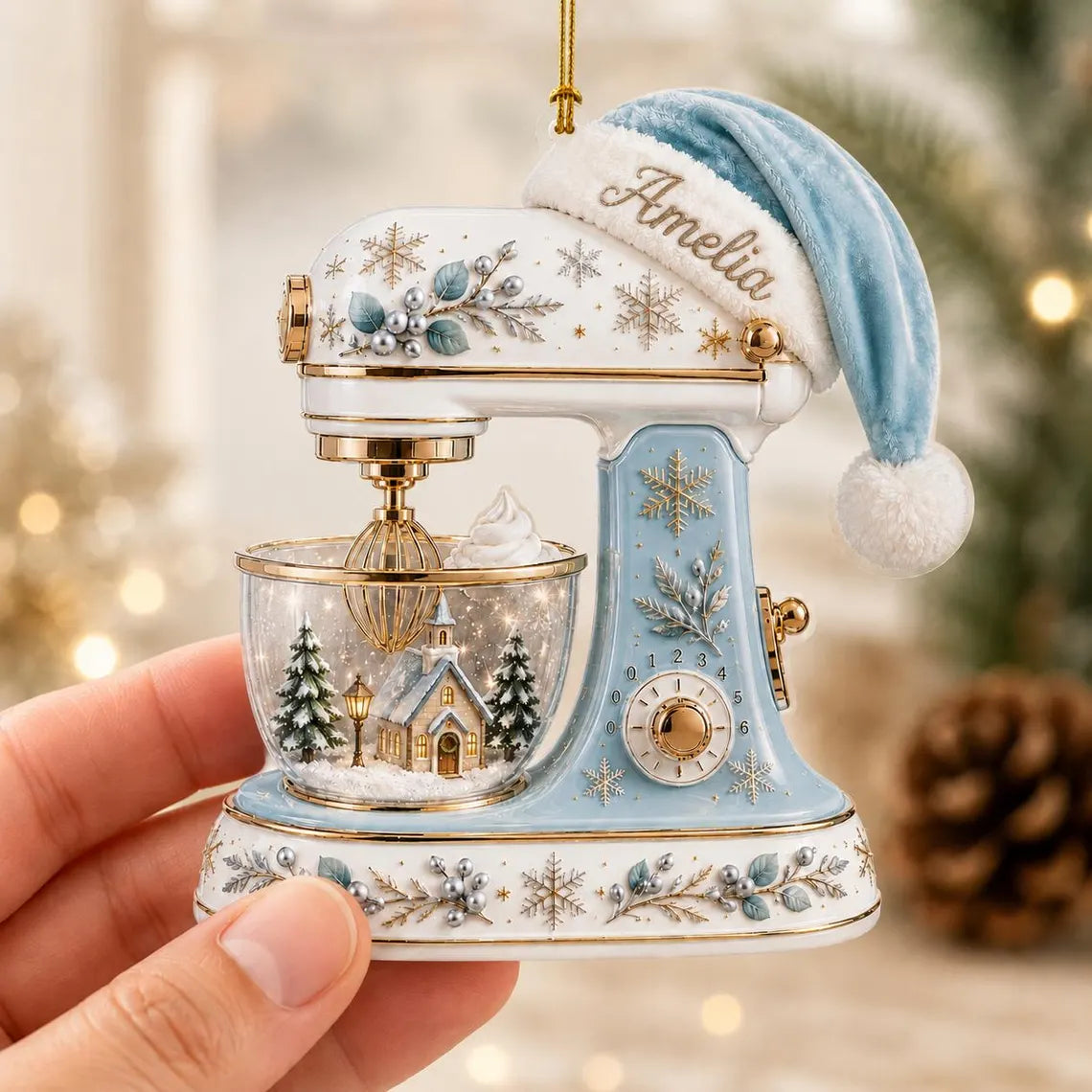 Personalized Baking Mixer Acrylic Ornament 2026, Custom Name Christmas Ornament, Kitchen Mixer Keepsake, Baking Gift For Bakers COPETAL58