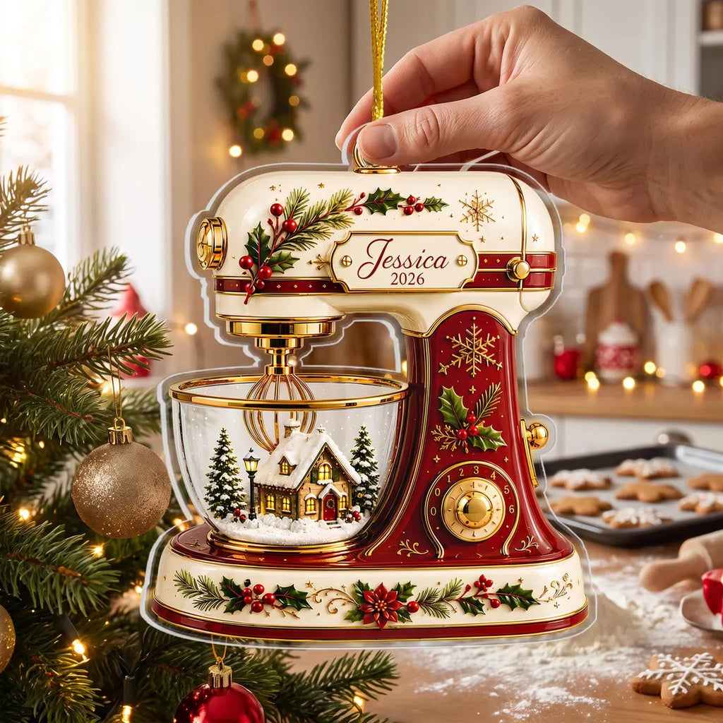 Personalized Baking Mixer Acrylic Ornament, Custom Name Christmas Keepsake (2026)