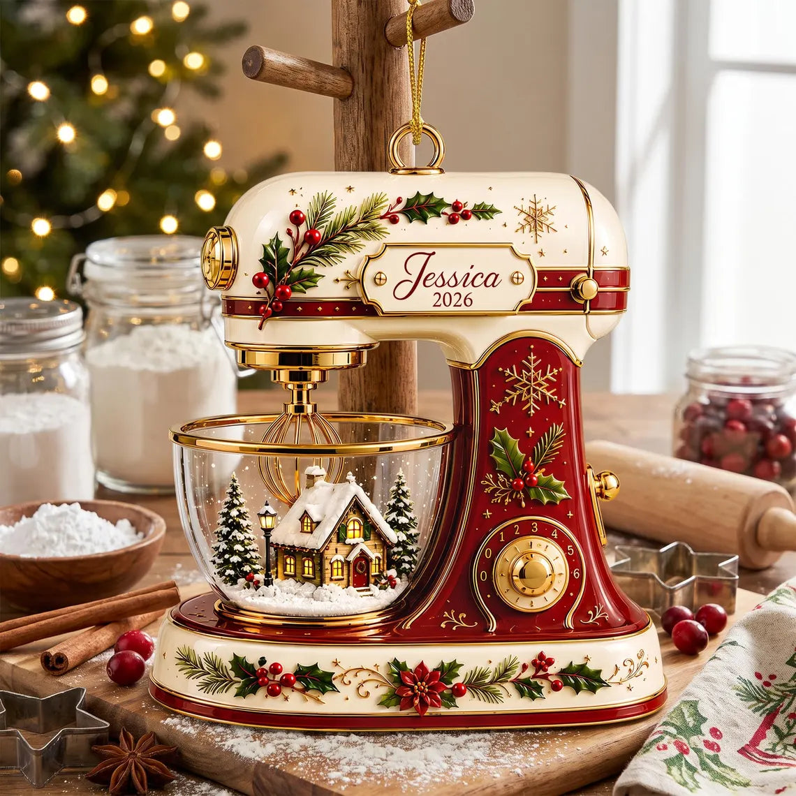 Personalized Baking Mixer Acrylic Ornament, Custom Name Christmas Keepsake (2026)
