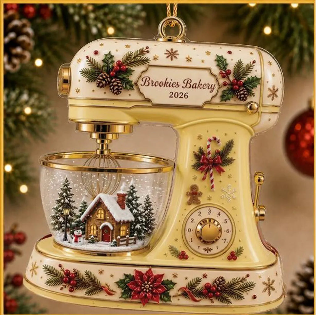 Personalized Baking Mixer Acrylic Ornament 2026, Custom Name Christmas Ornament, Baker Gift, Kitchen Mixer Keepsake COPETAL53