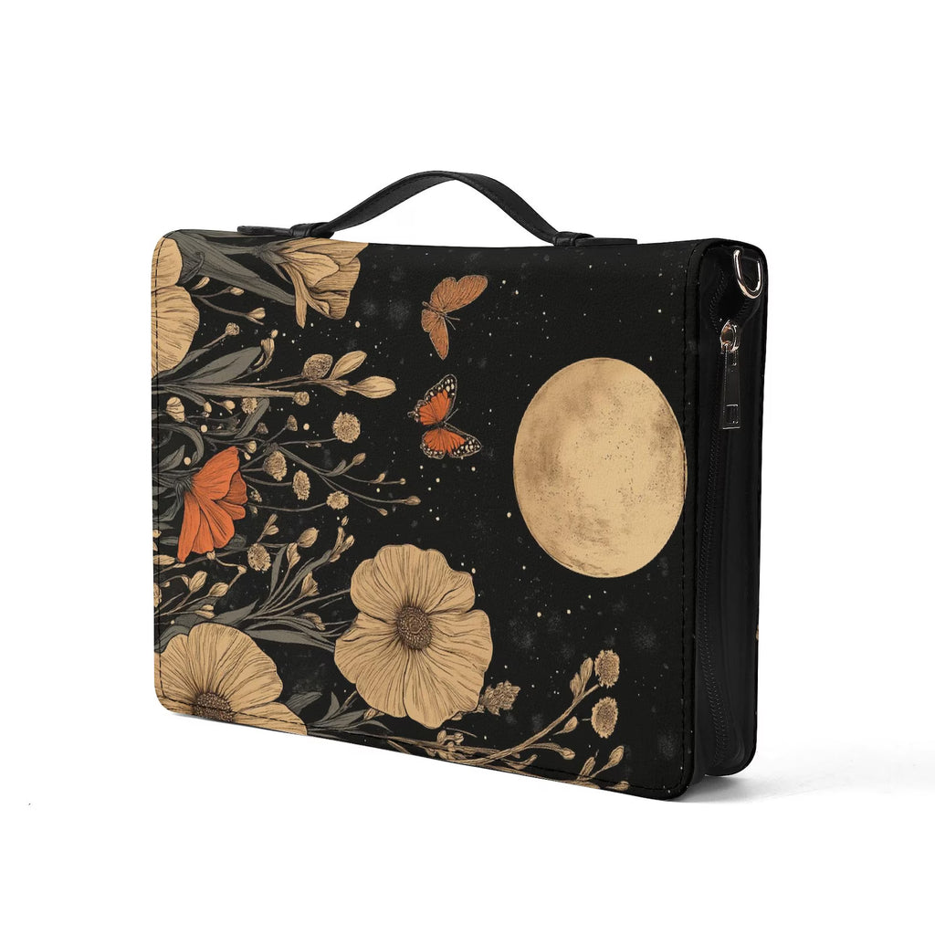 Poppy flower, Bible Cover with Handle | Sleeve for Books, All-Over Print Journals & E-Readers, Faux Leather sleeve, Protector for Paperbacks. BCPETAL16