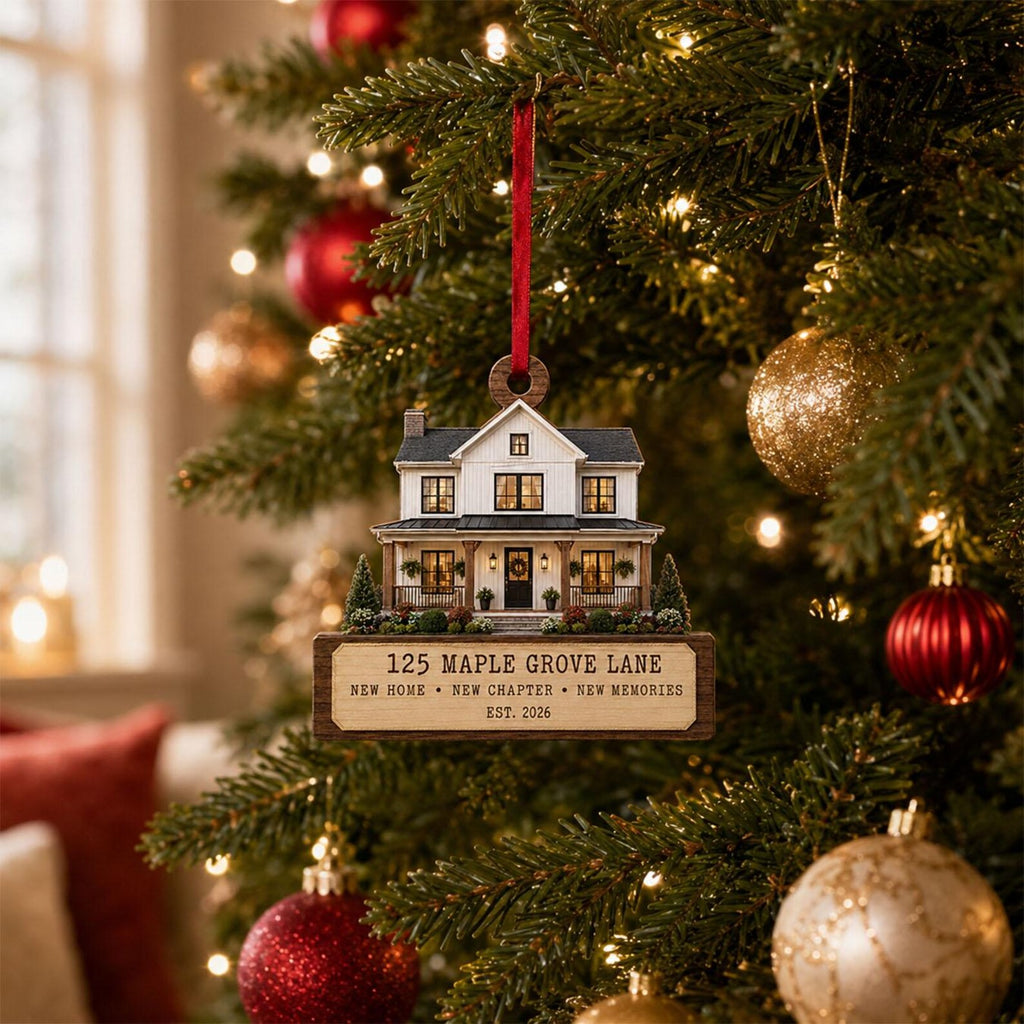 Personalized House Photo Wooden Ornament, Custom New Home Christmas Ornament, First Home Gift, Housewarming Gift, New Home Keepsake 2026	COPETAL17