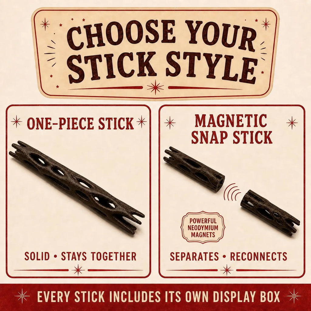 One Wish Willow Stick with Box, Obsession Inspired Prop Replica, Wish Making Snap Stick, Horror Movie Collectible, Screen-Style Box Included. WKBPETAL01
