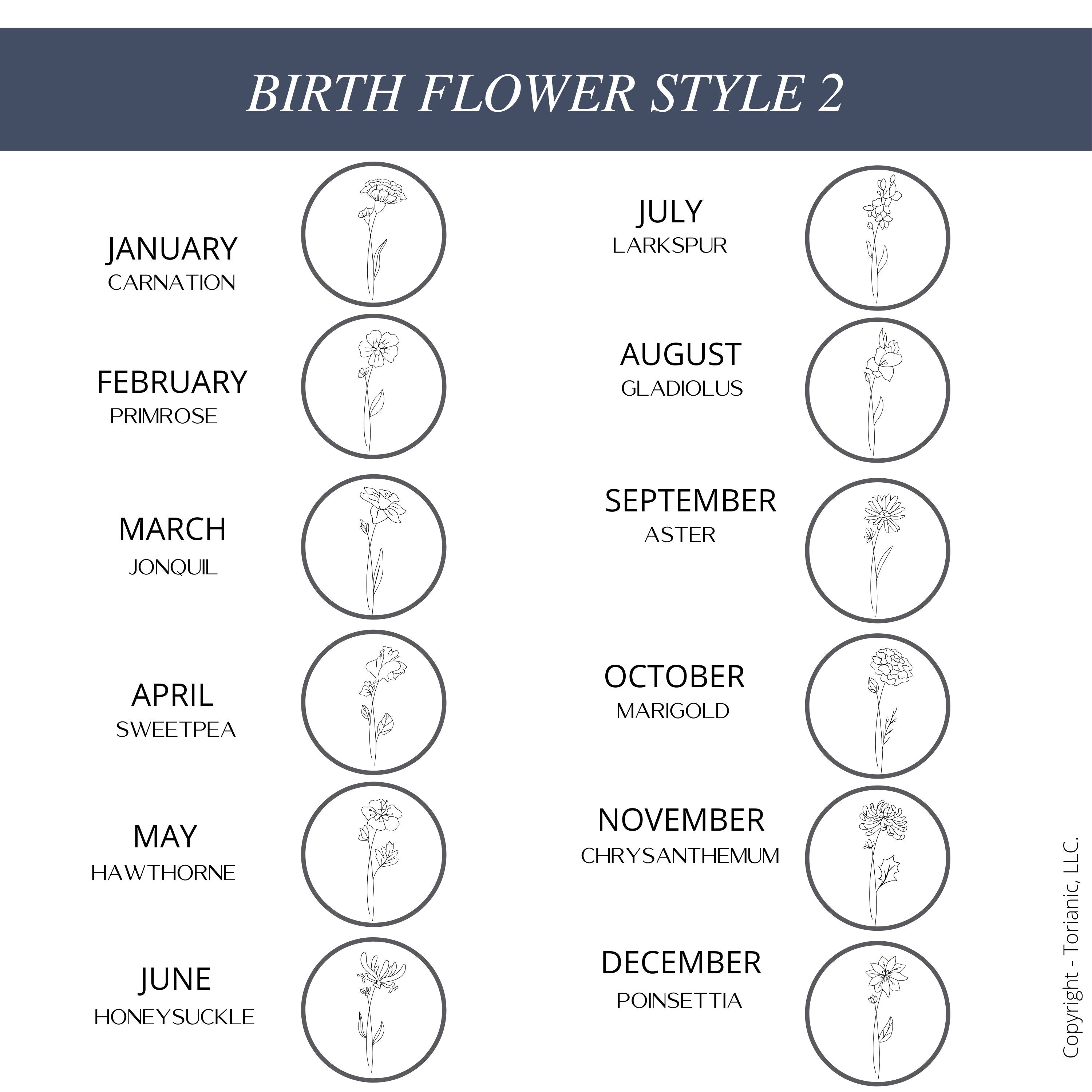 Combined Birth Month Flower Necklace with name , Mothers day Jewelry Gift, Best Friend, Birthday Present, Name Necklace