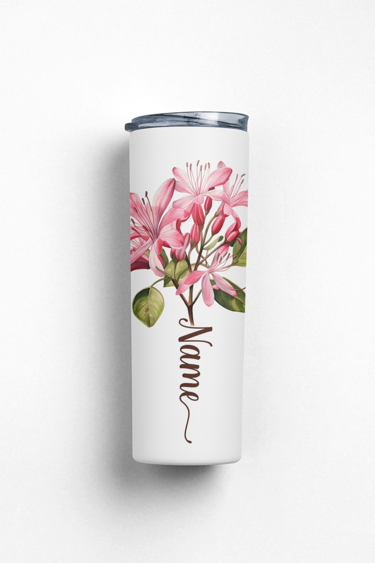 Personalized Birth Flowers With Name Skinny Glitter Tumbler 30oz, Custom Birth Flower Coffee Mug, Gift for Her, Birthday Gift, Flower Tumbler, Bridesmaid Gift, Mother’s Day Gift
