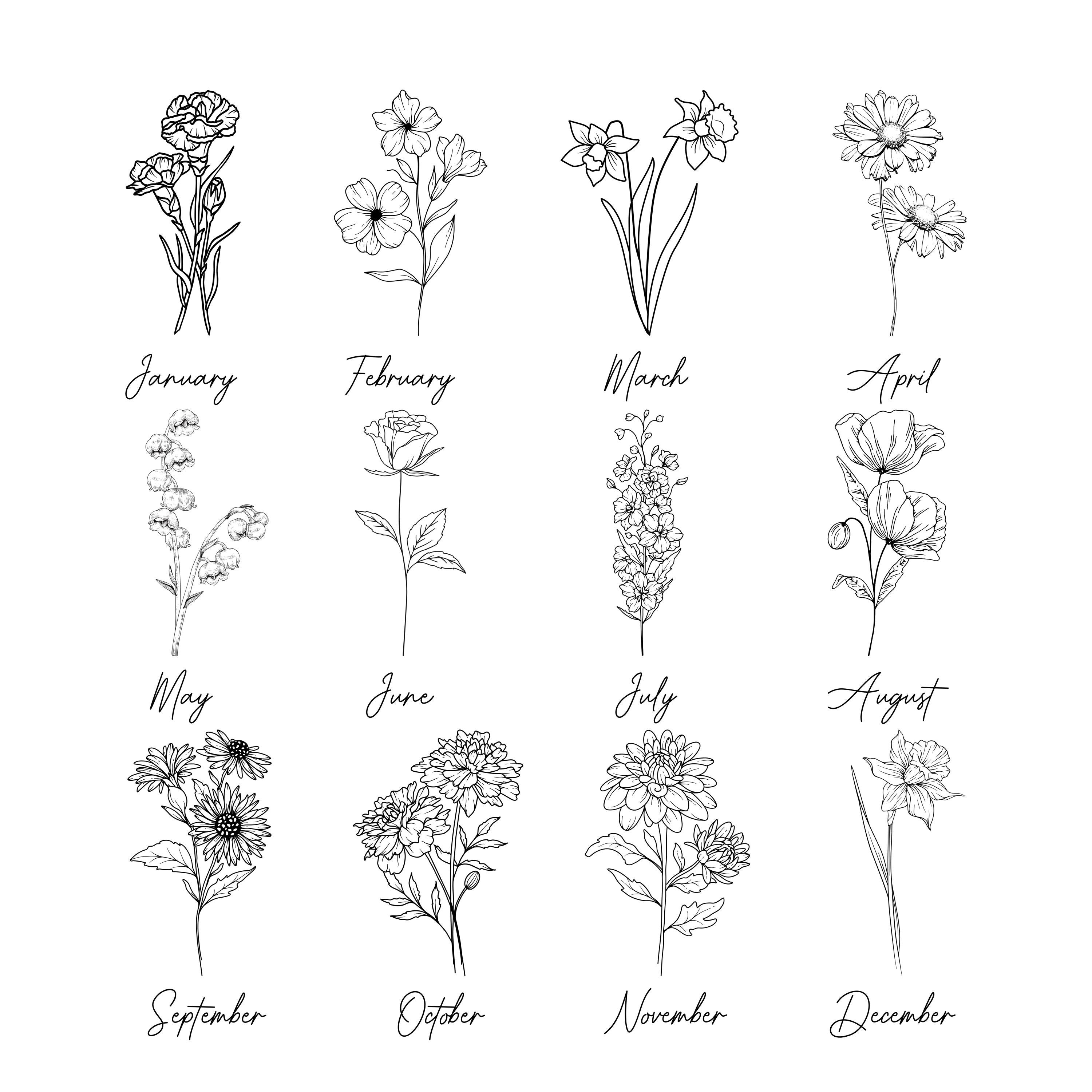 Personalized Birth Flower Tote Bag, Custom Name Canvas Bag, Floral Monthly Flower Shopper, Eco Friendly Gift for Women