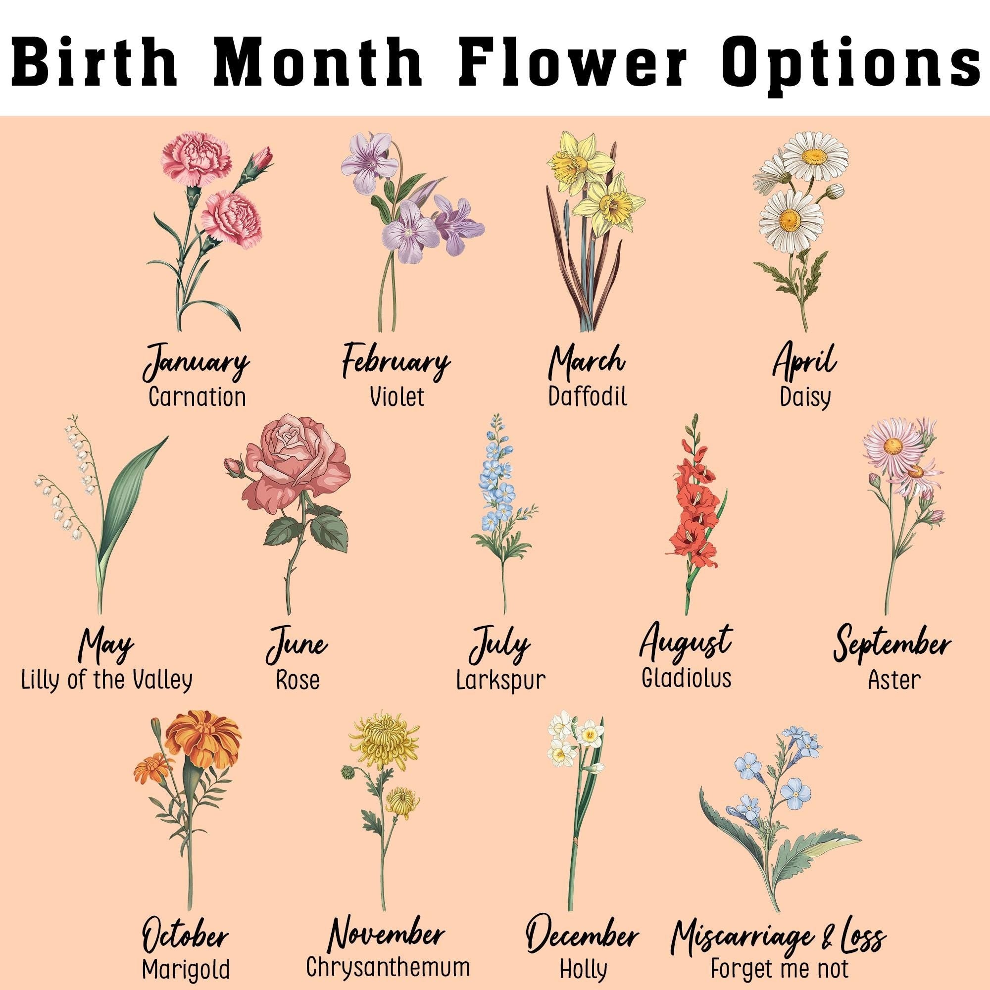 Customized Birthday Flower 3D LED Night Light, Mothers Day Gifts For Grandma, Grandma's Garden With Kids Name Gifts, Gift From Grandkids