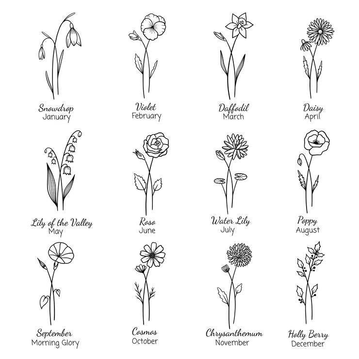 Engraved Pottery Mug Birth Flower Mug, Personalized Pottery Mug Family Gift, Customized Christmas Mug Engraved Gift Christmas Gifts Ideas