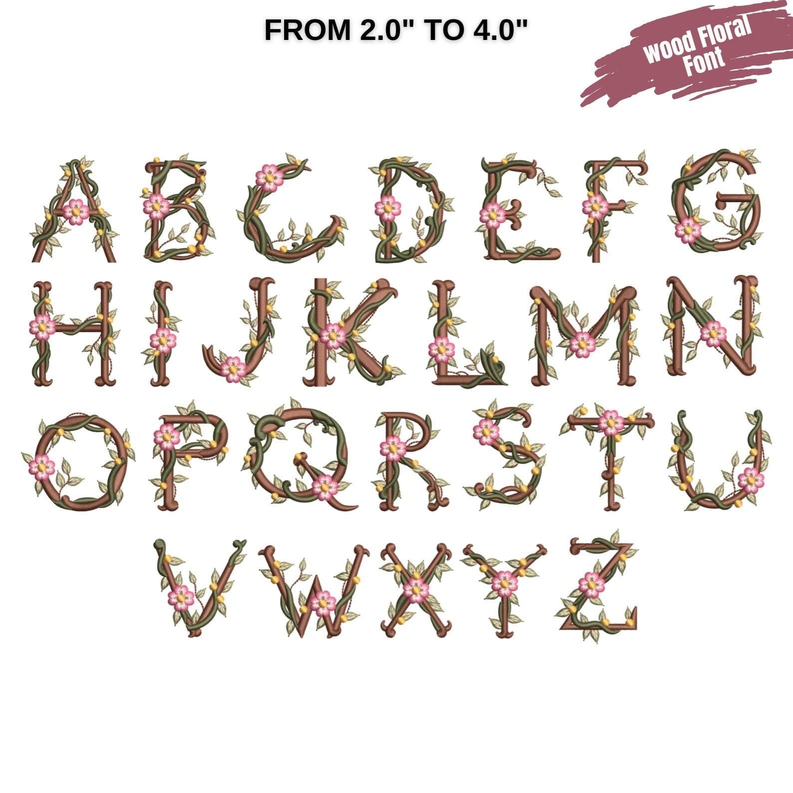 Personalized Flower Alphabet Embroidered Hoodie, Custom Initial Floral Sweatshirt, Gift for Her