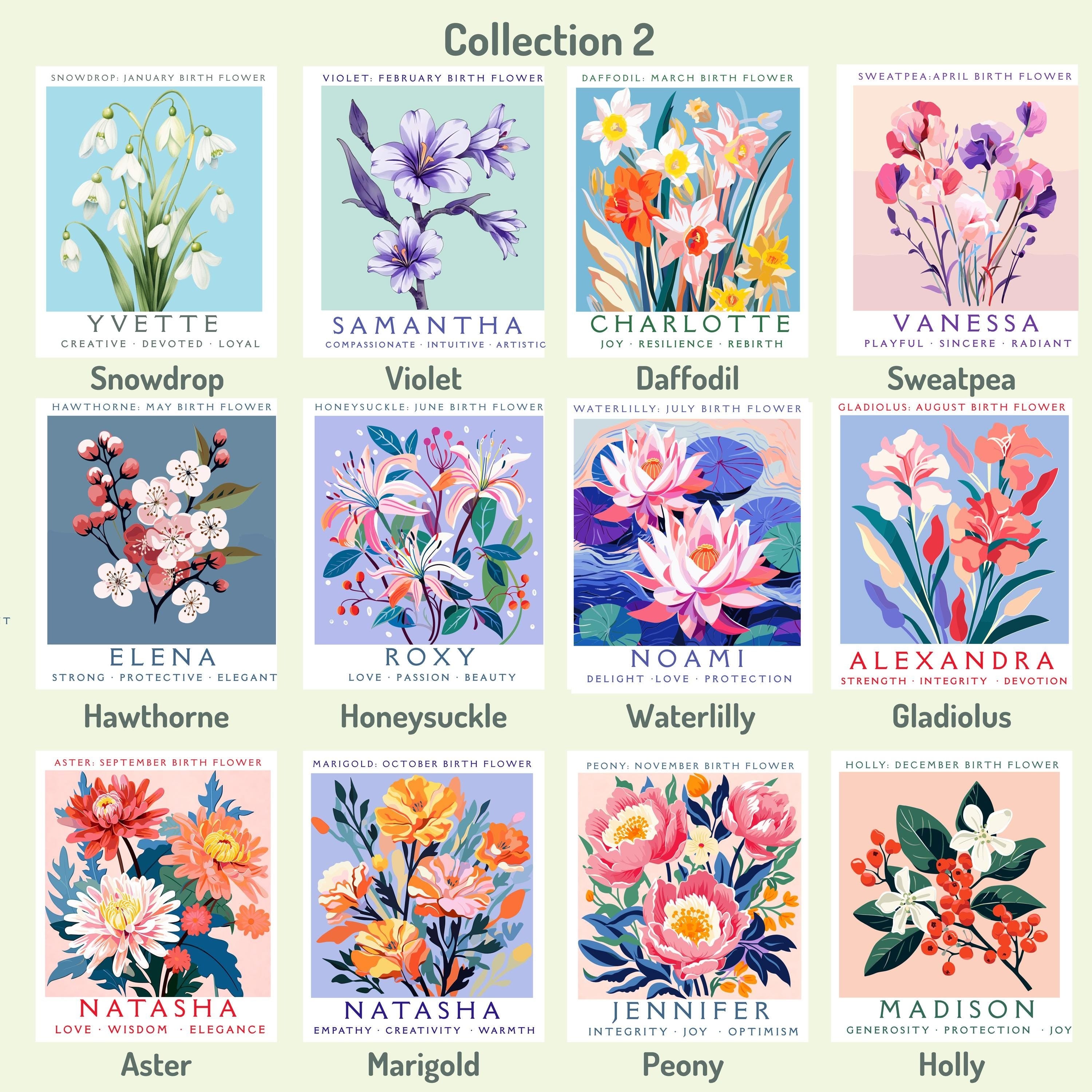 Personalized Birth Month Flower Tote Bag, Birth Flower Gift for Mom, Bridesmaid Floral Tote, Bridal Party Gift, Best Friend Gift, 30th Birthday Gift