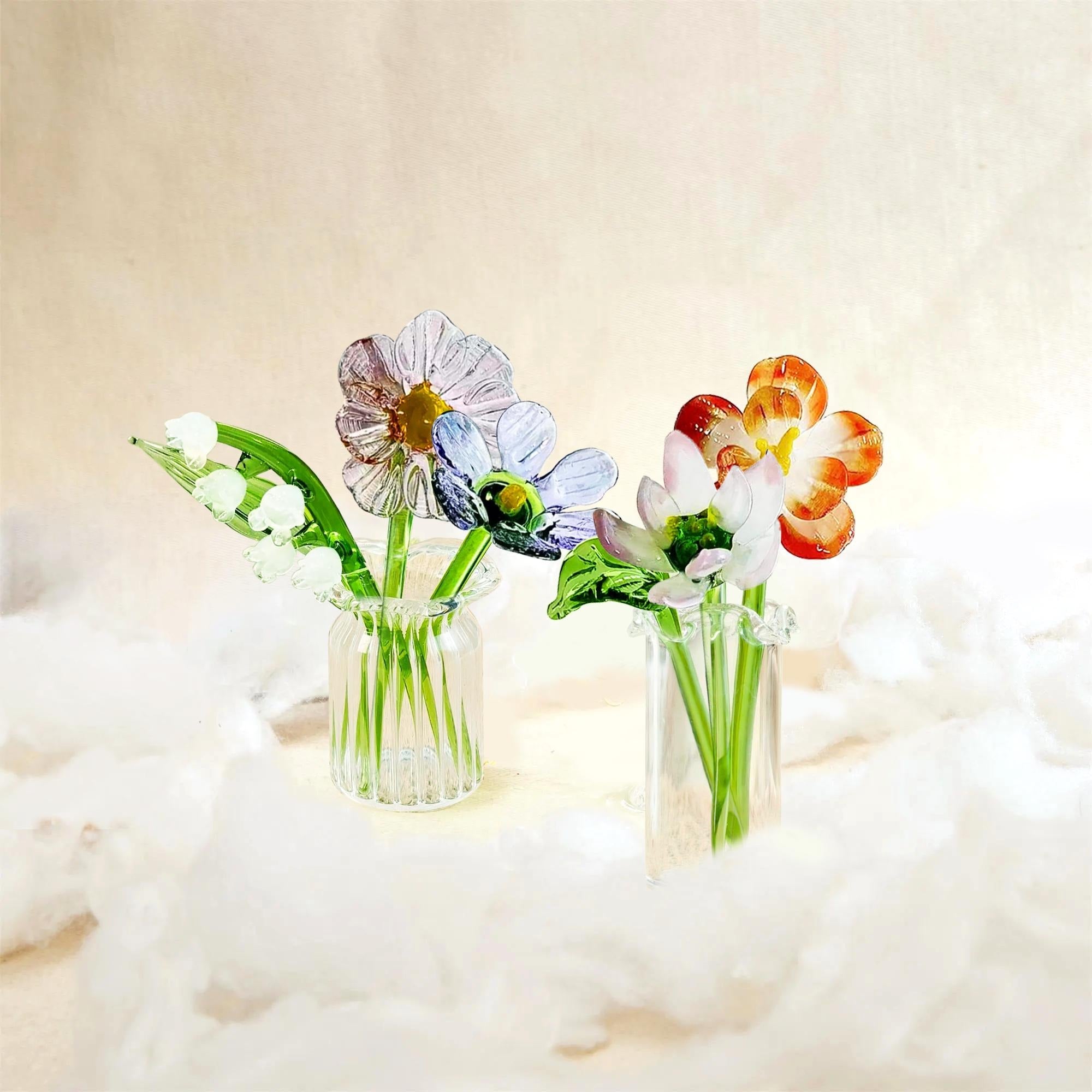 Glass Birth Month Flower, Birth Flower Gift, Hand Blown Spring Flower, Glass Flower Bouquet, Personalized Gifts, Gift For Her, Birthday Gift