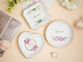 Custom Jewelry Dish Flower With Name, Personalized Gift with Flower, Flower Ring Dish, Jewelry Dishes For Women, Custom Ring Holder with Flower