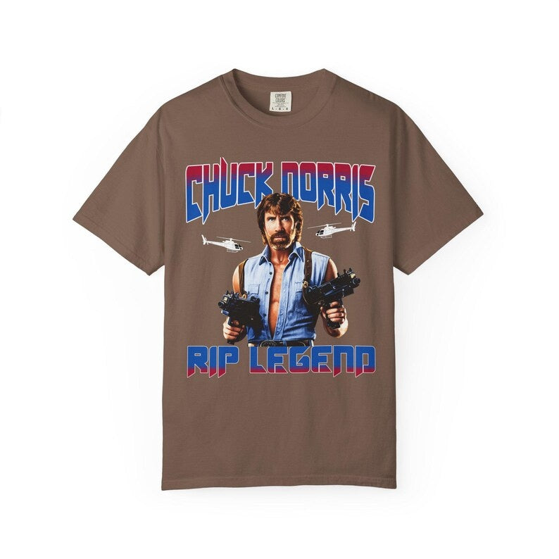 Chuck Norris Tribute Shirt, Legends Never Die Tee, Vintage Western Graphic Shirt, Memorial Cowboy Tee