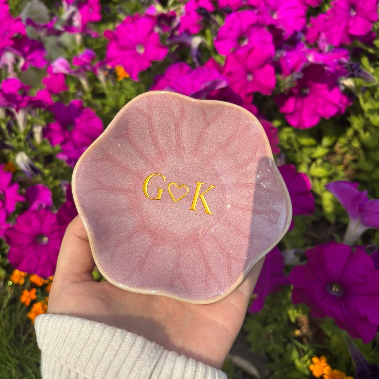 Wedding Ring Holder Dish with Initial & Date, Personalized Ring Plate for Ceremony, Custom Monogram Ring Dish, Bridal Shower Gift Keepsake