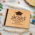 Personalized Graduation Book Binder 2025, Custom Wooden Photo Album, Class of 2025 Gift, Graduation Memory Book, College Graduate Gift
