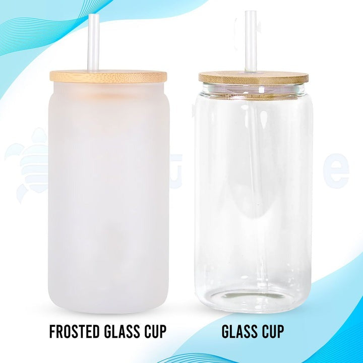 Personalized Birth Flower Glass Cup with Bamboo Lid and Straw, Custom Name Iced Coffee Tumbler, Birthday Month Floral Gift for Her