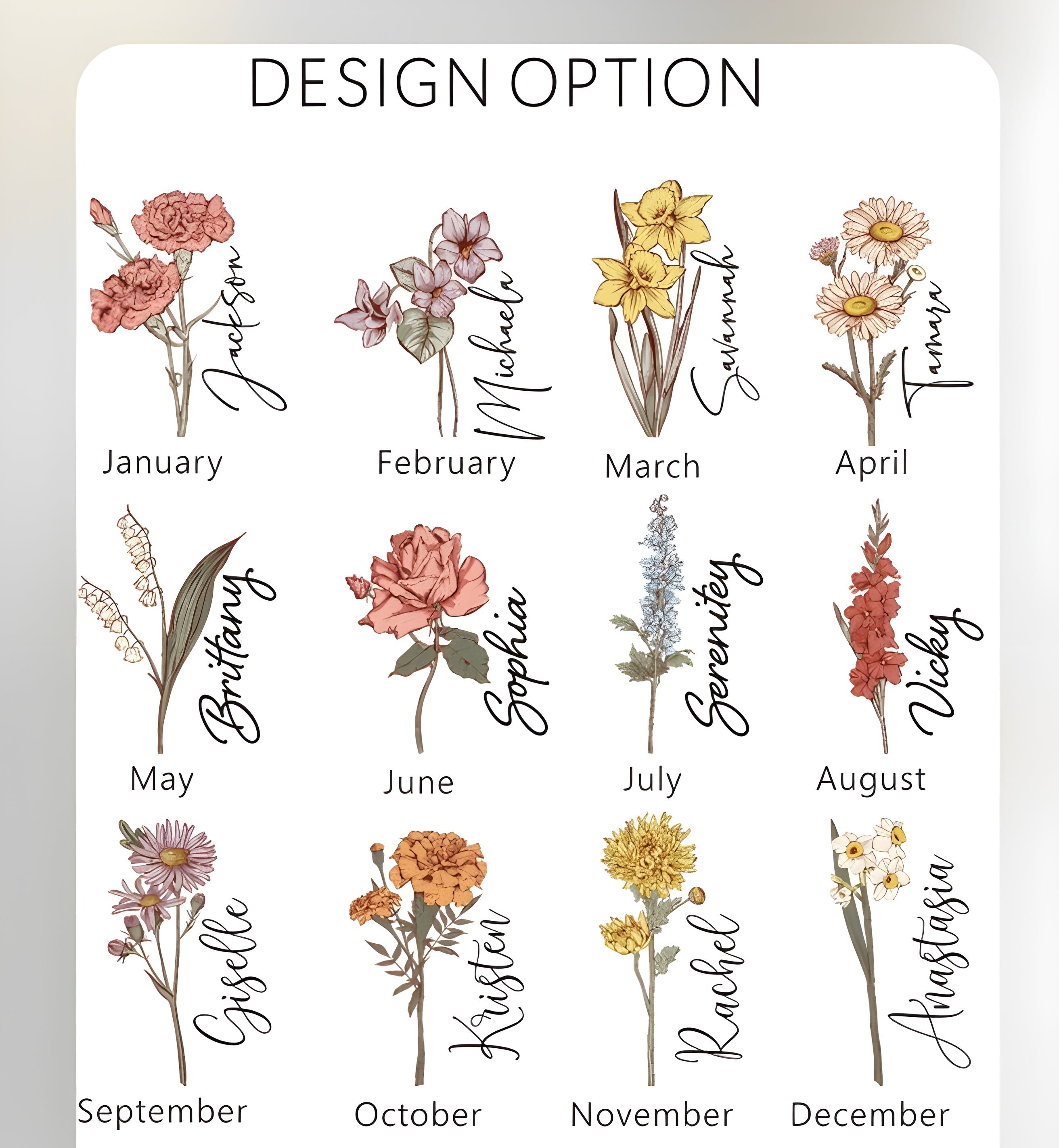 Custom 20oz Birth Flower Tumbler, Personalized Cup with Name, Girls Trip Gifts, Bridesmaid Gifs, Birthday Gift for Her, Wedding Cups