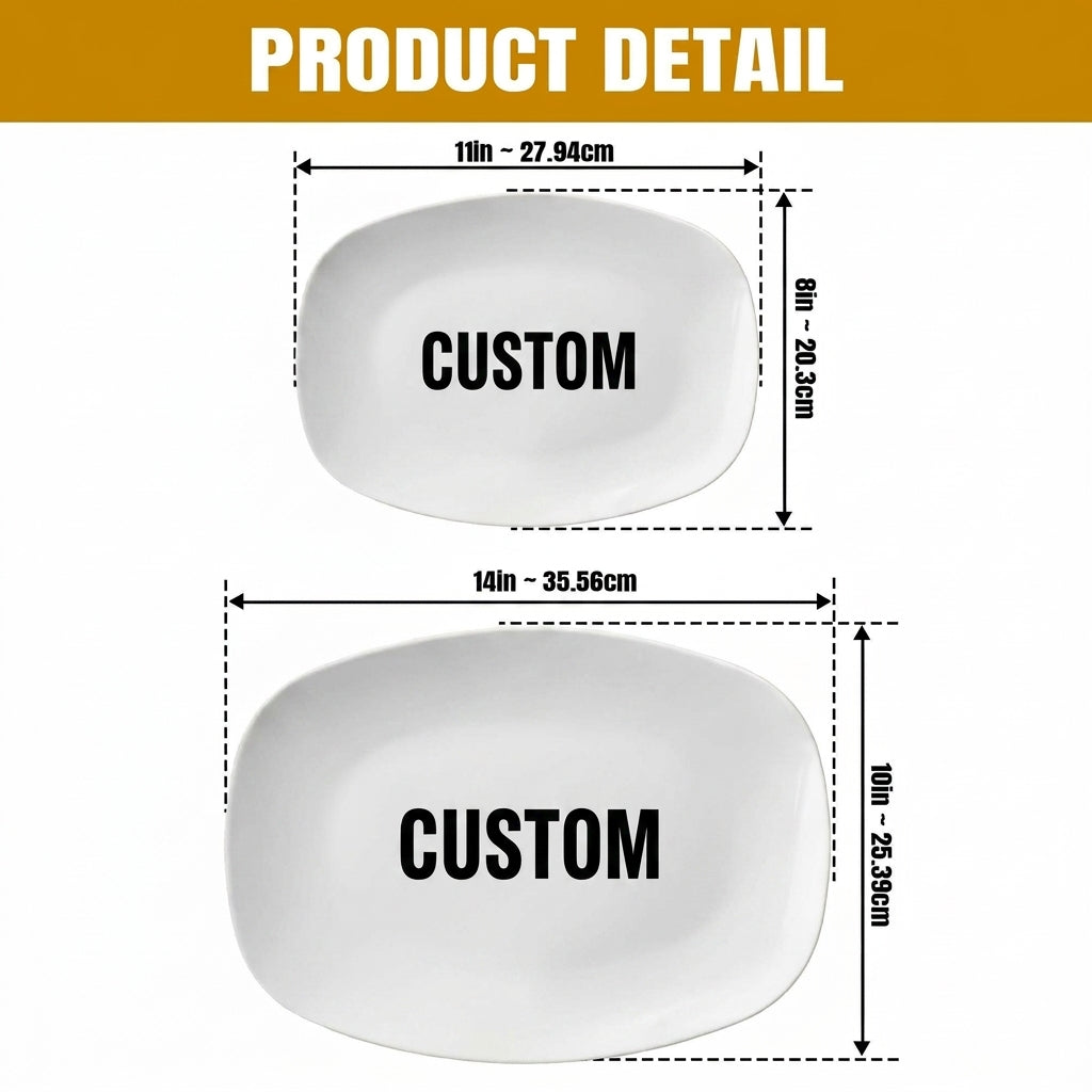 Custom Daddy's Grilling Plate Gifts - Personalized Dad Grilling Platter, BBQ Plate for Dad, Father's Day Gift, Daddy's Grilling Buddies